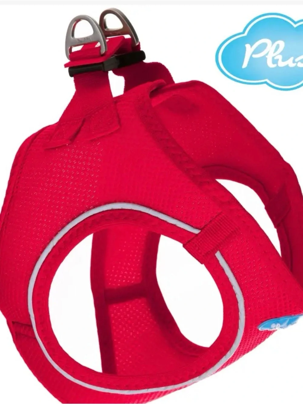 PLUSH Red Breathable Mesh Small Pet Harness